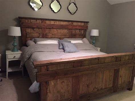 Download DIY King Size Bed Free Plans - Shanty 2 Chic