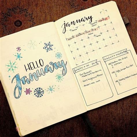 January Bullet Journal Cover Page Ideas Get Inspired Bullet