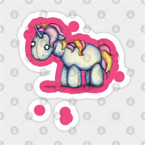 Sad Unicorn Unicorn Sticker Teepublic