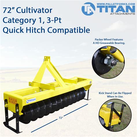 72 Wide 3 Point Cultipacker For Cat 1 Tractors Quick Hitch