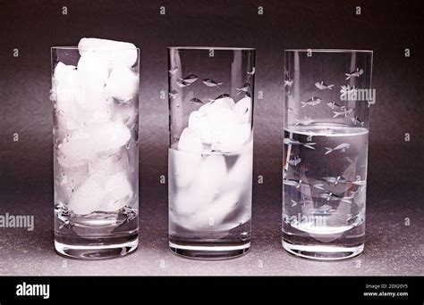 Sequence Of Ice Melting Into Water Stock Photo Alamy