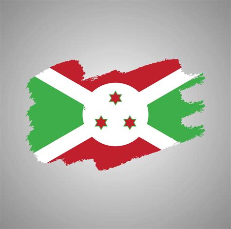 Burundi Flag Vector With Watercolor Brush Style 4336018 Vector Art At