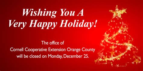 Cornell Cooperative Extension Christmas Office Closing
