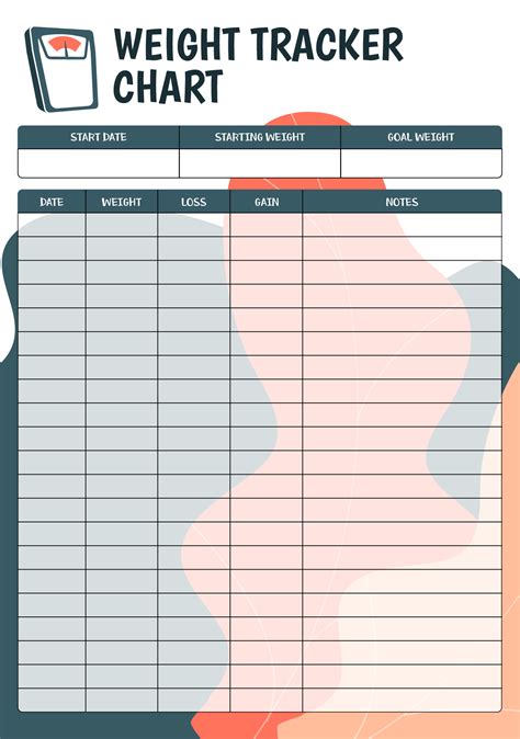 Daily Weight Loss Tracker Printable