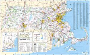 Large Scale Detailed Roads And Highways Map Of Massachusetts State With