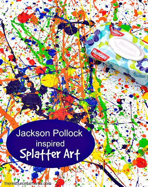 Jackson Pollock Inspired Art Project The Resourceful Mama