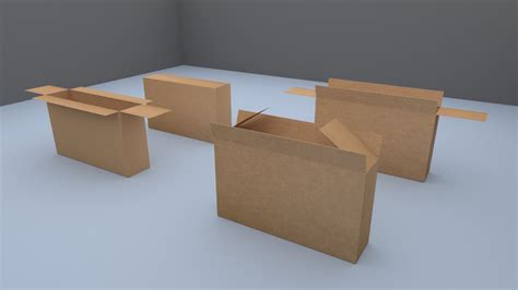 Free 3d Model Cardboard Box Model Turbosquid 1845665