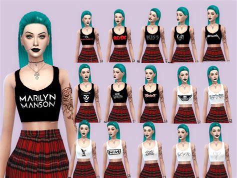 Heavysimmers Rock Bustier Sims 4 Sims 4 Clothing Sims