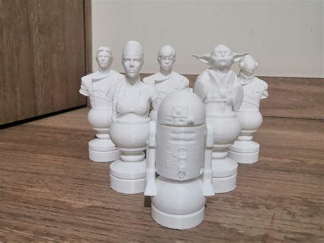 3d Printable Star Wars Chess Set Revised By David