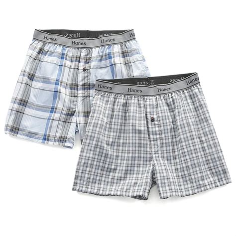 2 Pk Hanes® Boxer Shorts 427527 Underwear Base Layer And Pajamas At
