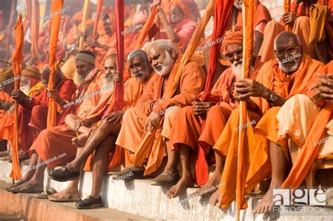 Sadhus Gathered For Shivaratri Festival In Varanasi Uttar Pradesh