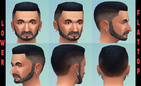 Sims 4 Hairs Mod The Sims Lower Flattop New Mesh By Smith 04