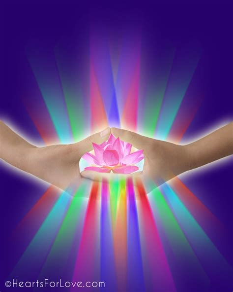 Reiki Hands With Lotus Flower Radiating Light Fine Art Etsy
