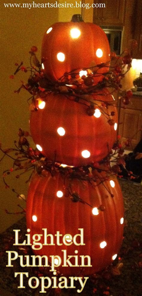 Diy Lighted Pumpkin Topiary Pictures Photos And Images For Facebook
