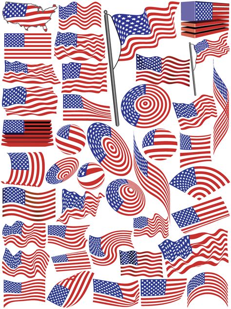 Free American Flag Clipart Vector