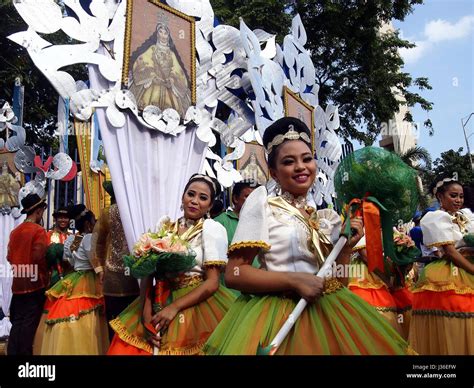 Antipolo City Philippines May 1 2017 Parade Participants In Their Colorful Costumes During