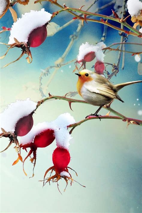 43 Birds And Blooms Winter Wallpaper On Wallpapersafari