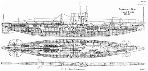 132 E Class Submarine Plans