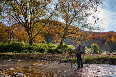 Professional Nature Photographer Stock Image Image Of Autumn Camera