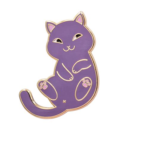 Playful Cat Enamel Pin Cute And Funny Cat Lapel Pin By Real Sic Real Sic