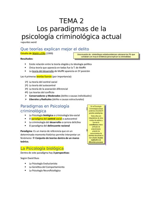 Tema 2 Pc Apuntes 2 Tema 2 Los Paradigmas De La Psicología