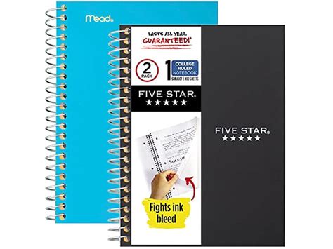 Great Prices Huge Selection 6 Pack Five Star Spiral Notebooks 1