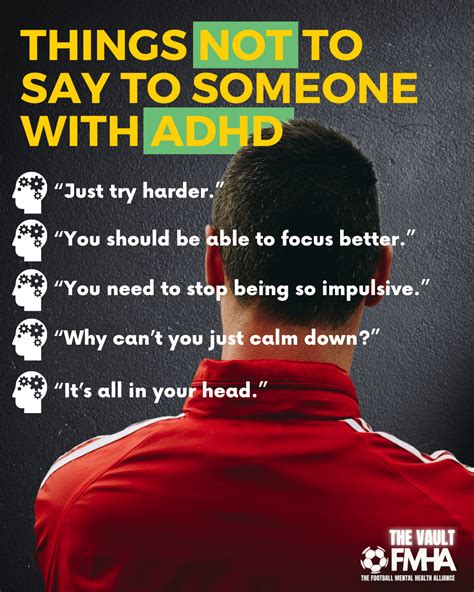 Things Not To Say To Someone With ADHD The Football Mental Health