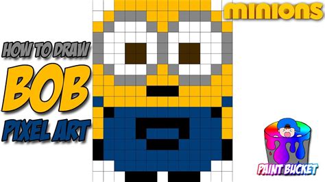 How To Draw Minions Bob Despicable Me Minion Pixel Art Drawing