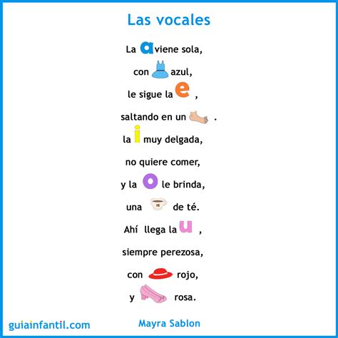 Poemas De Vocales Images And Photos Finder