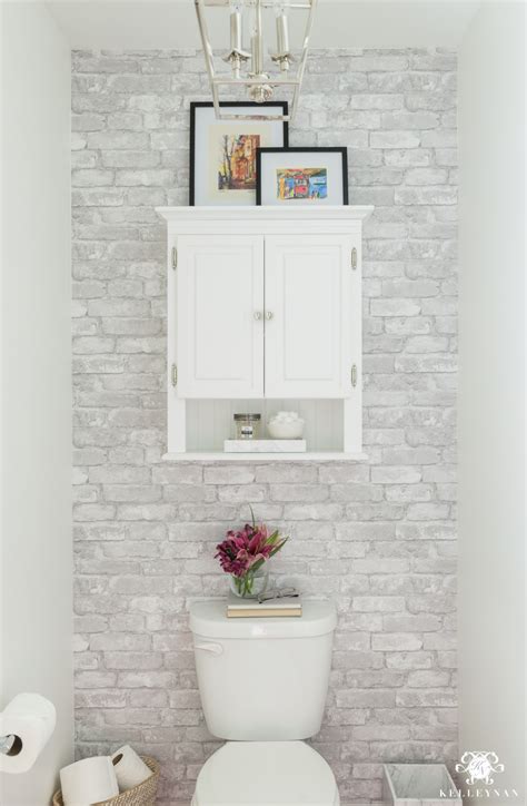 Toilet Room Makeover Reveal And Clever Bathroom Storage Kelley Nan