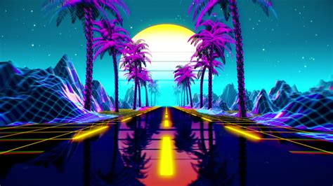 Retrowave Background Stock Video Footage 4k And Hd Video Clips