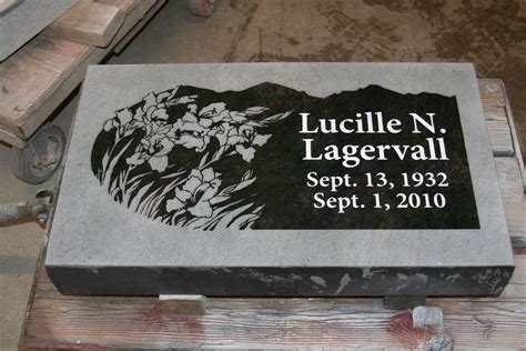 Flat Grave Marker In Absolute Black Granite Pacific Coast Memorials