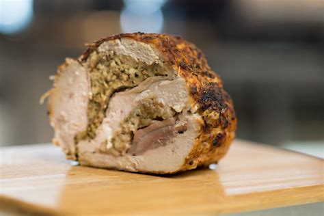 Boneless turkey roast have 53 milligrams of cholesterol and 2.2 grams of fat. Boneless Stuffed Turkey Roasts - Meridian Farm Market