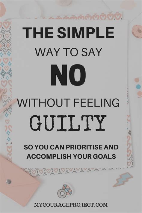 How To Say No Without Feeling Guilty Self Confidence Tips Ways To Say Said Personal Growth Plan