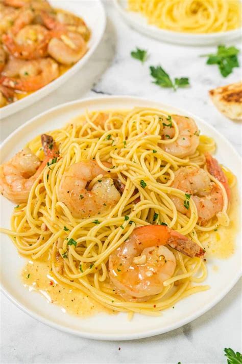 Easy Shrimp Scampi Recipe Without Wine Get On My Plate