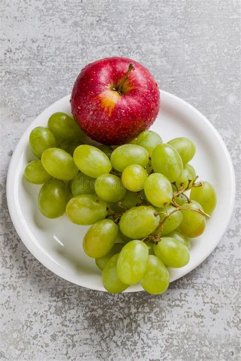 Apple With Grapes Stock Image Image Of Natural Ripe 92311999