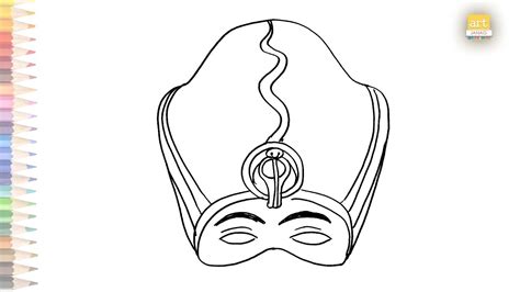Egyptian Pharaoh Mask Drawing Easy How To Draw Pharaoh Mask Step By