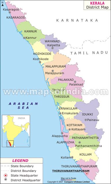 On november 1, 1956, the states reorganisation act led to the formation of this beautiful state which combines numerous regions speaking the common language called malayalam. kerala Map | District map of Kerala, Clickable Physical and … | Flickr