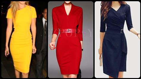 Most Elegant And Classy Office Wear Knee Length Bodycon Dresses For