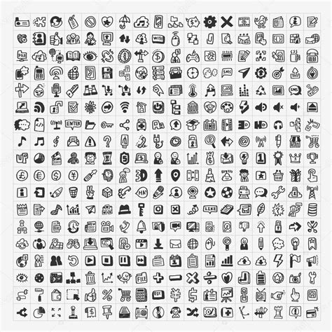100 Doodle Web Icons Set Stock Vector By ©mocoo2003 26498381
