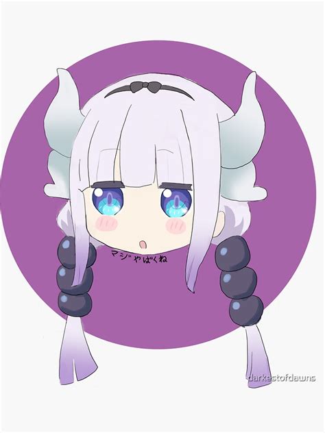 Kanna Chan Sticker From Kobayashis Maid Dragon Sticker For Sale By
