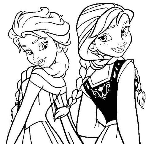 Elsa frozen fise de colorat cu printese. Desene de colorat cu Printesa Elsa si Anna din Frozen ...