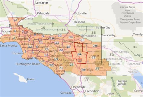 Zip Code Map For Southern California Asia Map