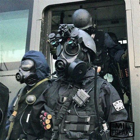 Sas Special Forces Boarding Train In Gas Masks