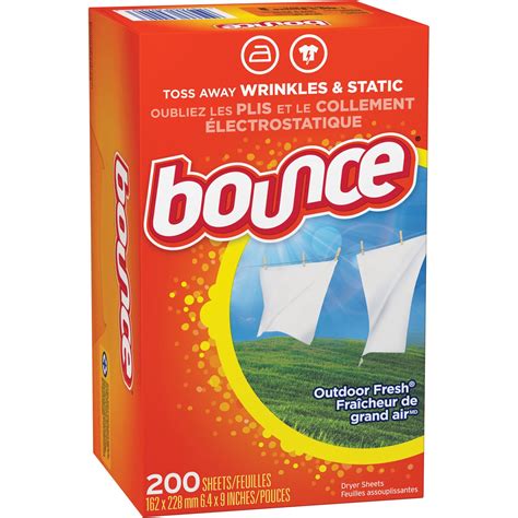 Bounce 4 In 1 Dryer Sheets Sheet Fresh Scent 200 Box White