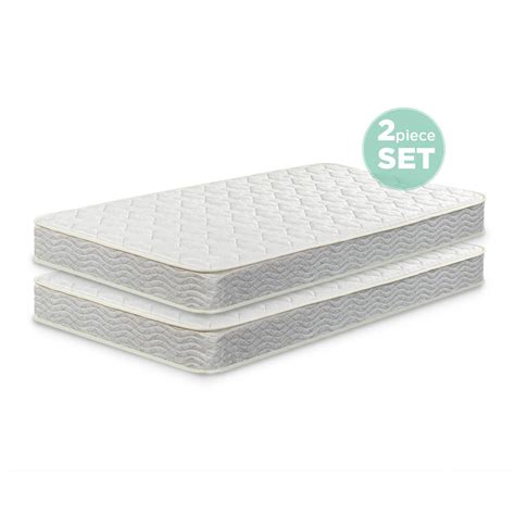 Compressing the mattress as a. Twin Pack Bunk Bed Mattress 2 Pieces Spring Mattresses ...