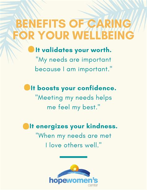 Benefits Of Caring For Your Well Being Hope Womens Center