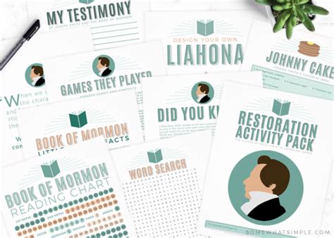 Lds Restoration Activity Pack Printable Free Somewhat Simple
