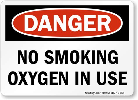 No Smoking Oxygen In Use Sign Printable Printable Word Searches