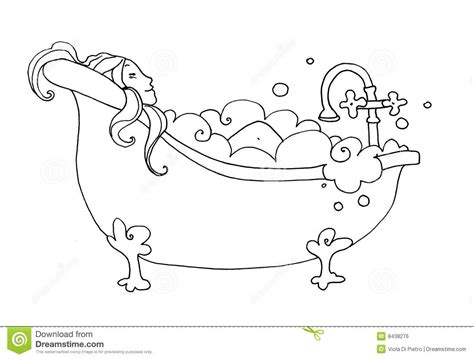 After a long break from drawing. Bath stock illustration. Image of luxury, time, pleasuring ...